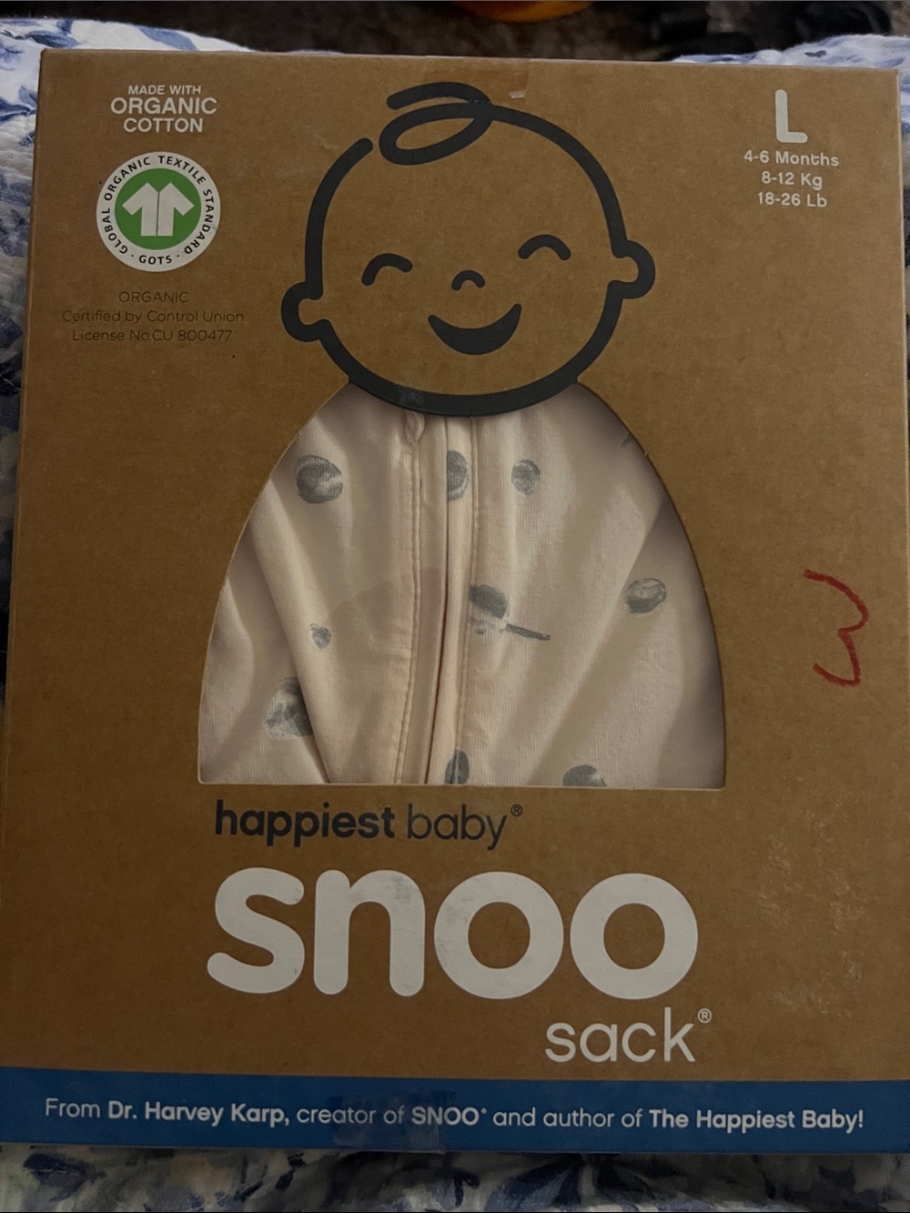 Happiest Baby Snoo Sack assorted sizes infant Sleep Swaddle organic cotton z6